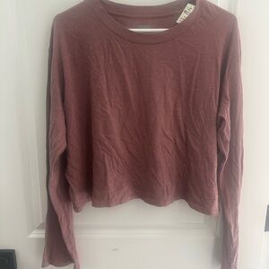 NWT Pink Victorias Secret Long Sleeve Crop Top